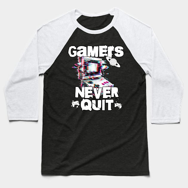 Gamer never quit Baseball T-Shirt by Swagger Spot